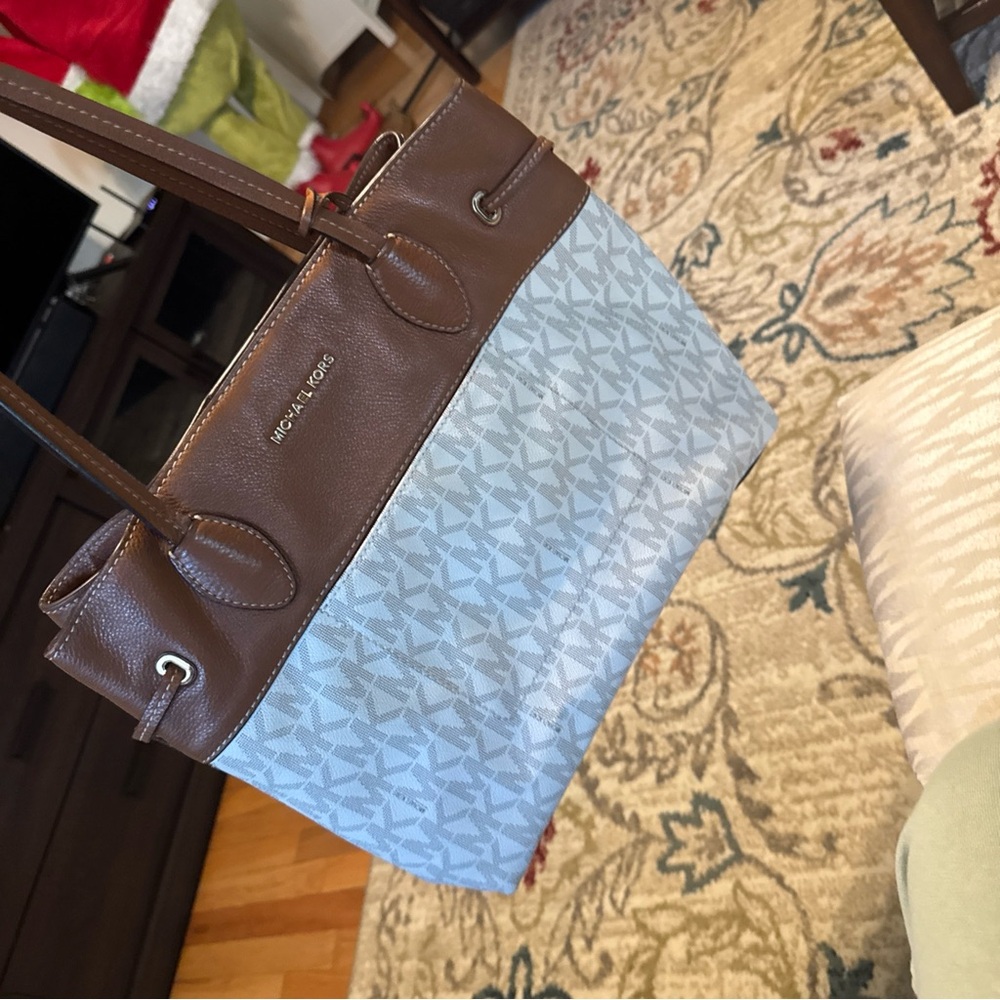 Michael Kors Two-Tone Brown and Blue Tote